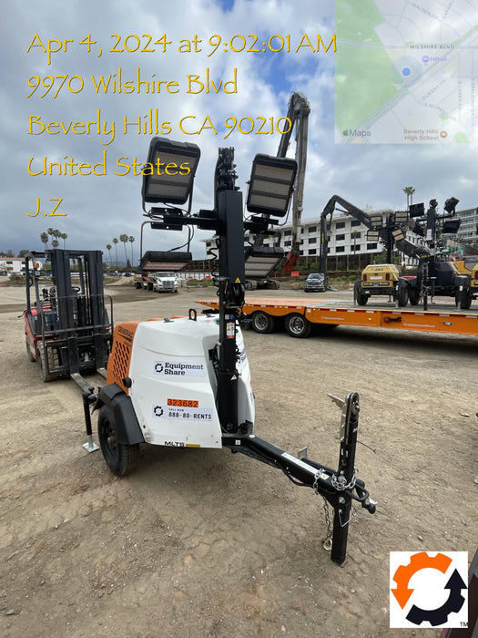 2023 Generac MLT2 Diesel, Flex Switch 120V Input, Powerzone Controller, (4) 320W LED Lights, 4kW Generator, 39.9 Gal Fuel Tank, 2" Ball, T3