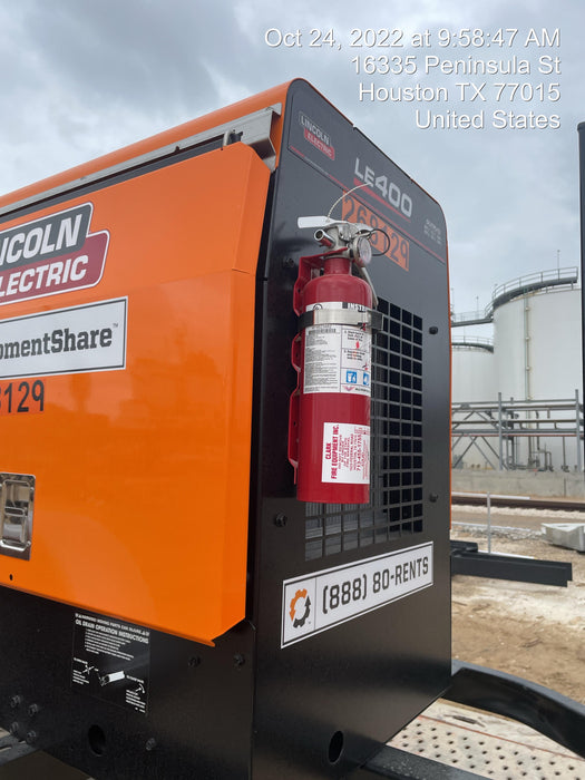 2022 Lincoln Electric LE400 Kubota V1505, Trlr, Cable Rack, Light Kit, ES Decals, T3