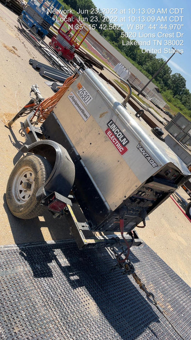2019 Lincoln Electric Vantage 322 Lincoln Vantage 322 Welder w/Trailer, Light Kit, Cable Rack
