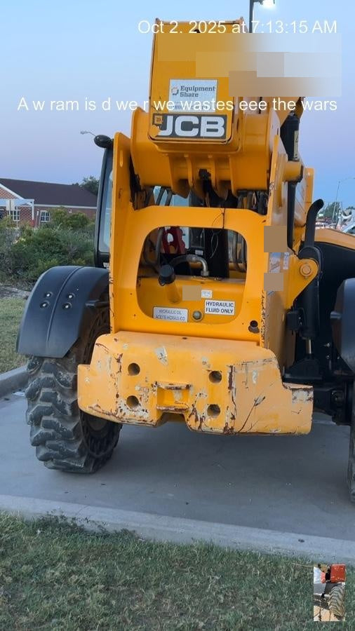 2019 JCB 510-56 Open ROPS, 74 HP, Solid Tires, Worklights, Beacon, Aux Hydraulics, Lifting Eye 66" Carriage/60" Forks