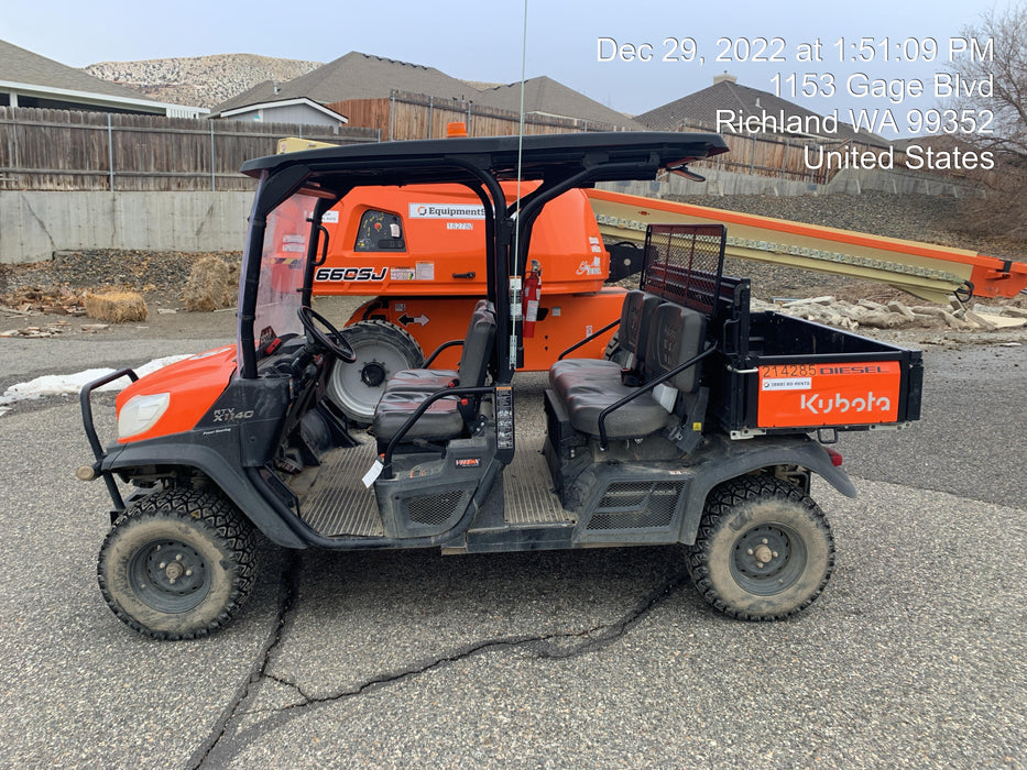2022 Kubota RTV-X1140W-H Plastic Canopy, Windshield Acrylic Clear, LED Strobe Light, Wire Harness Kit, Back up Alarm