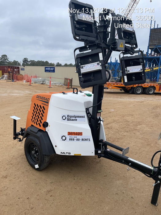 2023 Generac MLT2 Diesel, Flex Switch 120V Input, Powerzone Controller, 
(4) 320W LED Lights, 4kW Generator, 39.9 Gal Fuel Tank, 2" Ball, T3