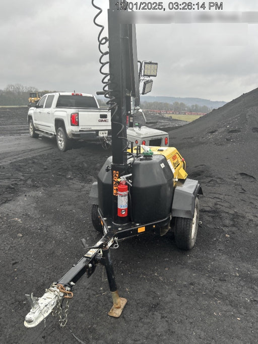 2021 Allmand NLV3GR (4) LED Light Fixture 350W, 23' Vertical Mast, 3kW Prime, Towable, Deep Sea L401, Leveling Jacks, Yanmar T4F 5.8hp