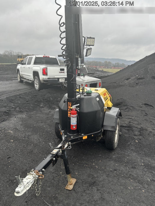 2021 Allmand NLV3GR (4) LED Light Fixture 350W, 23' Vertical Mast, 3kW Prime, Towable, Deep Sea L401, Leveling Jacks, Yanmar T4F 5.8hp