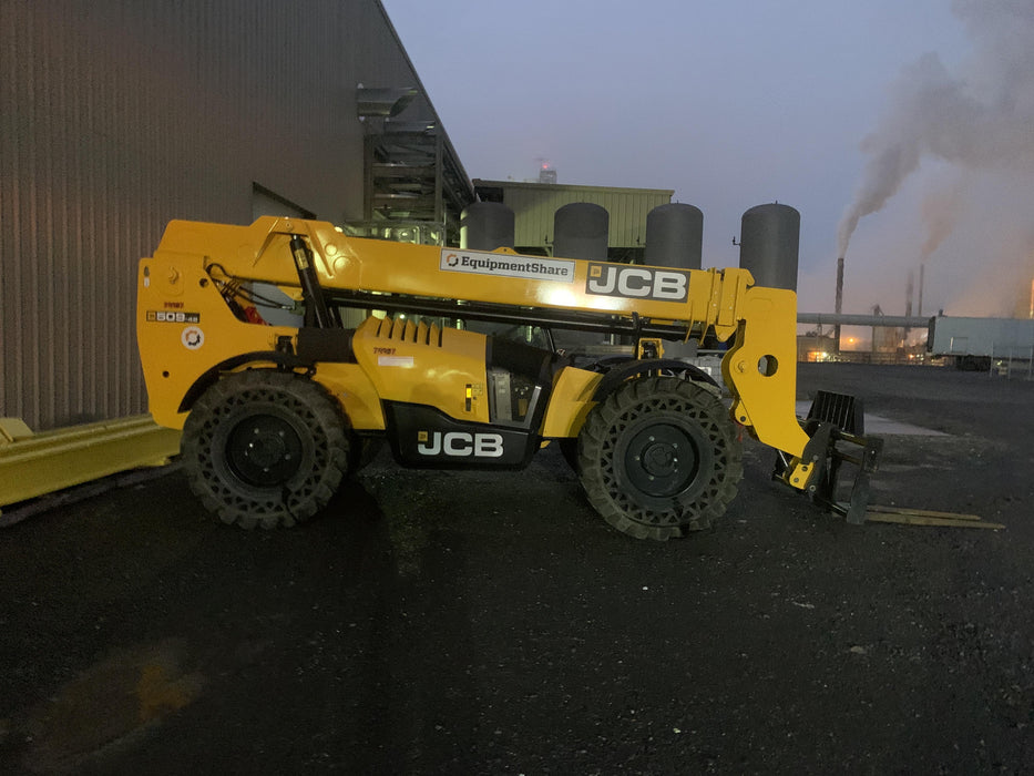 2020 JCB 509-42 Canopy, Solid Tires, Work Lights, Beacon, Aux Hydraulics, Back up Alarm, Lifting Eye, ES Decals
