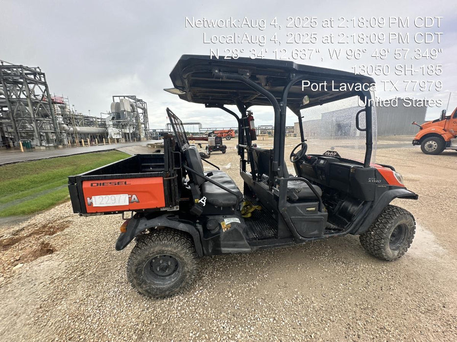 2020 Kubota RTV-X1140W-H Canopy, Diesel, 2 Seater, HDWS Tires, Windshield, Back up Alarm, Amber Strobe Light, Cargo Box