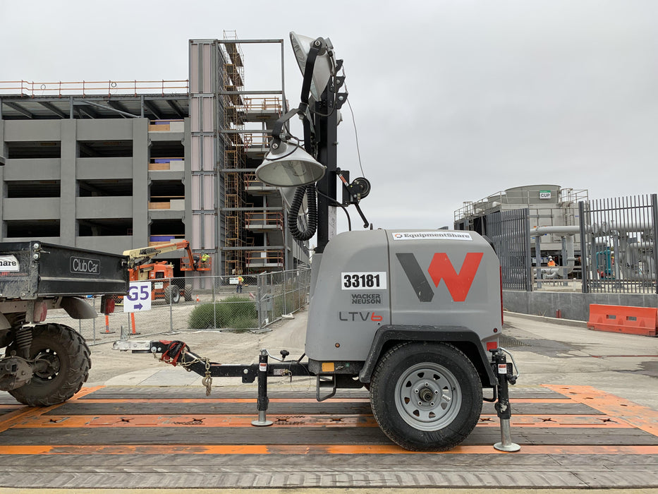 2019 Wacker Neuson LTV6L-MH Wacker Neuson LTV6L Mobile Light Tower w/Fuel Level Sensor Installed