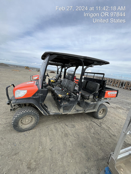 2022 Kubota RTV-X1140W-H Plastic Canopy, Windshield Acrylic Clear, LED Strobe Light, Wire Harness Kit, Back up Alarm