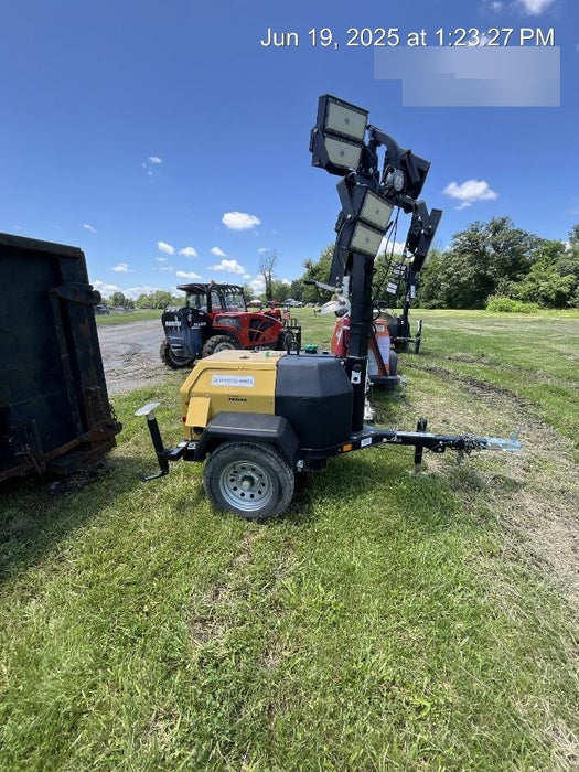 2022 Allmand NLV3GR (4) LED Light Fixture 350W, 23' Vertical Mast, 3kW Prime, Towable, ES Decals, T3