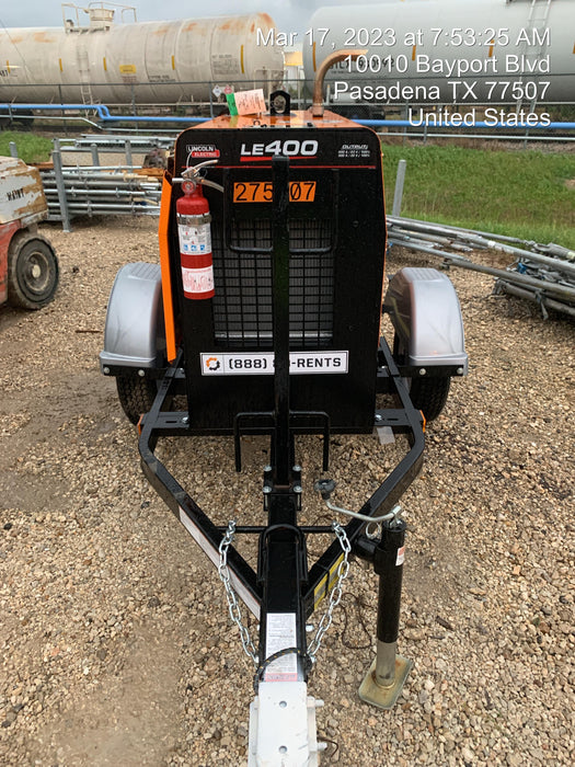 2022 Lincoln Electric LE400 Kubota V1505, Trlr, Cable Rack, Light Kit, ES Decals, T3