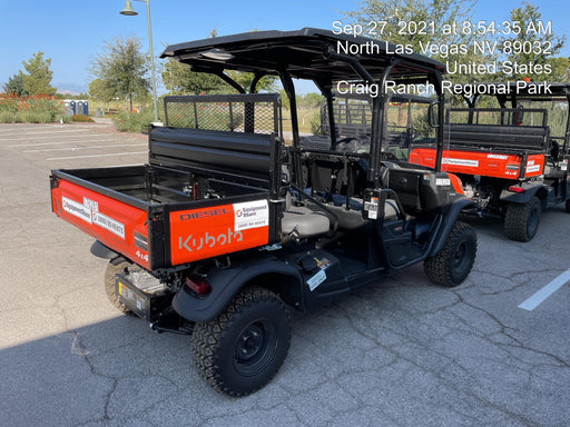 2021 Kubota RTV-X1140W-H Plastic Canopy, Windshield Acrylic Clear, LED Strobe Light, Wire Harness Kit, Back up Alarm