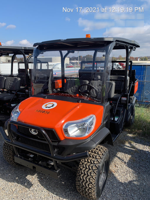 2021 Kubota RTV-X1140W-H Plastic Canopy, Windshield Acrylic Clear, LED Strobe Light, Wire Harness Kit, Back up Alarm