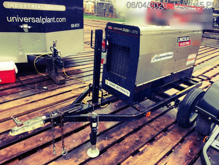 2019 Lincoln Electric Vantage 322 Welder Ready-Pak 3, Two wheel trailer, Fender and Light kit, Cable Rack