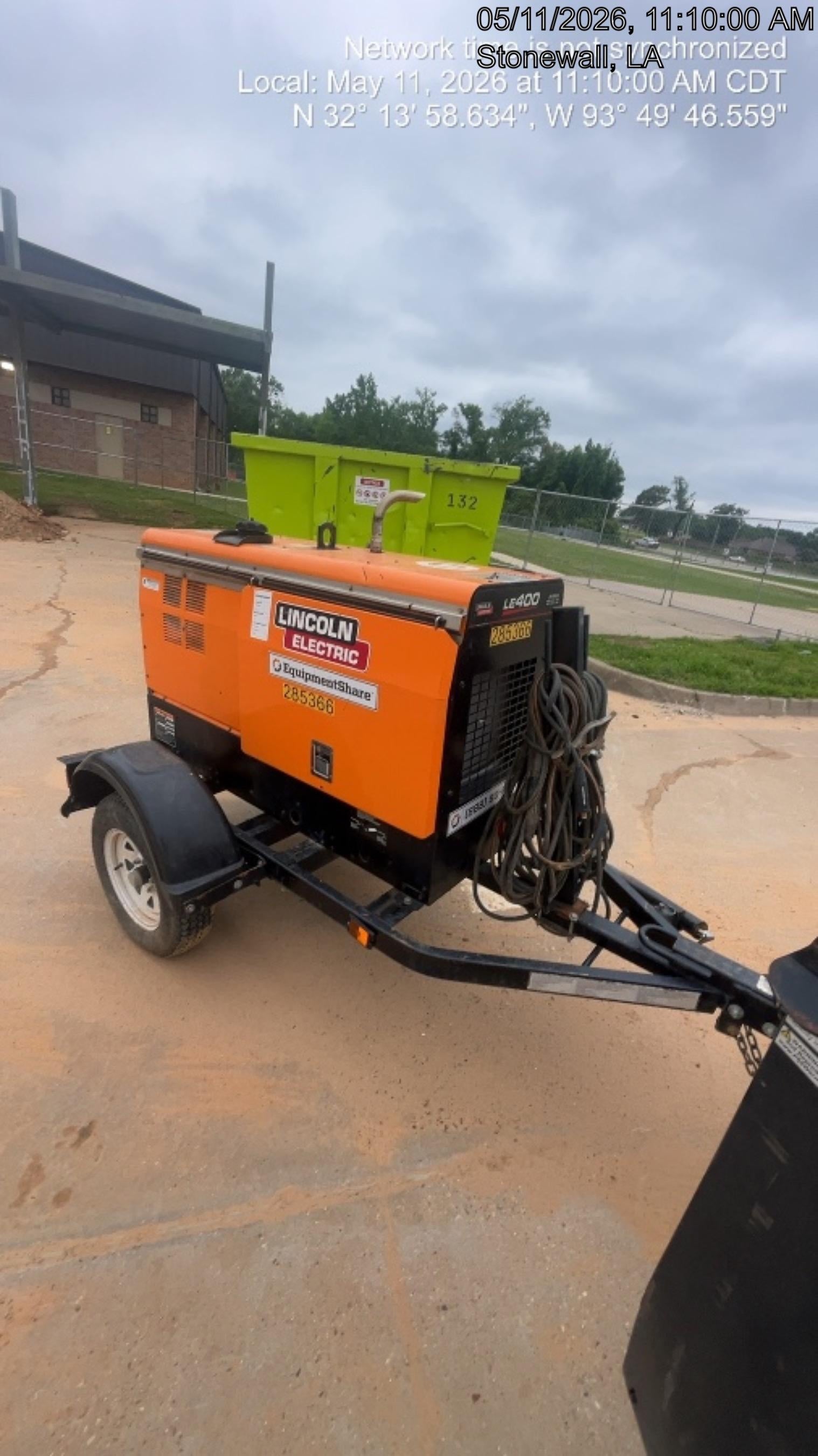 2022 Lincoln Electric LE400 Kubota V1505, Trlr, Cable Rack, Light Kit, ES Decals, T3