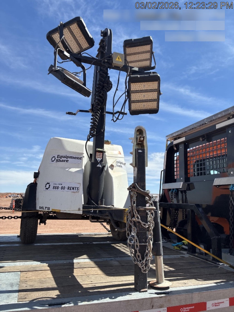2023 Generac MLT2 Diesel, Flex Switch 120V Input, Powerzone Controller, 
(4) 320W LED Lights, 4kW Generator, 39.9 Gal Fuel Tank, 2" Ball, T3
