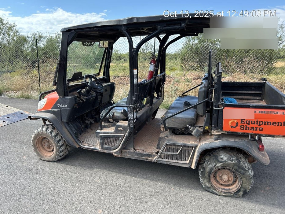 2019 Kubota RTV-X1140W-H 4wd Utility Cart, 4 Seat, Diesel, LED Strobe, Windshield Tempered Glass, Plastic Canopy, Wire Harness Kit, Backup Alarm