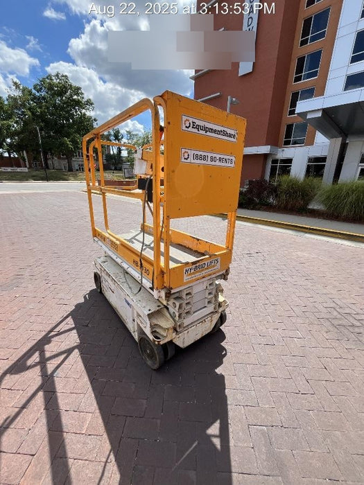 Custom Equipment HB-1430 Hy-Brid Scissor Lift
Platform capacity up to 670 lbs
Working height up to 20 ft
Weighs under 1,700 lbs
Non-marking wheels