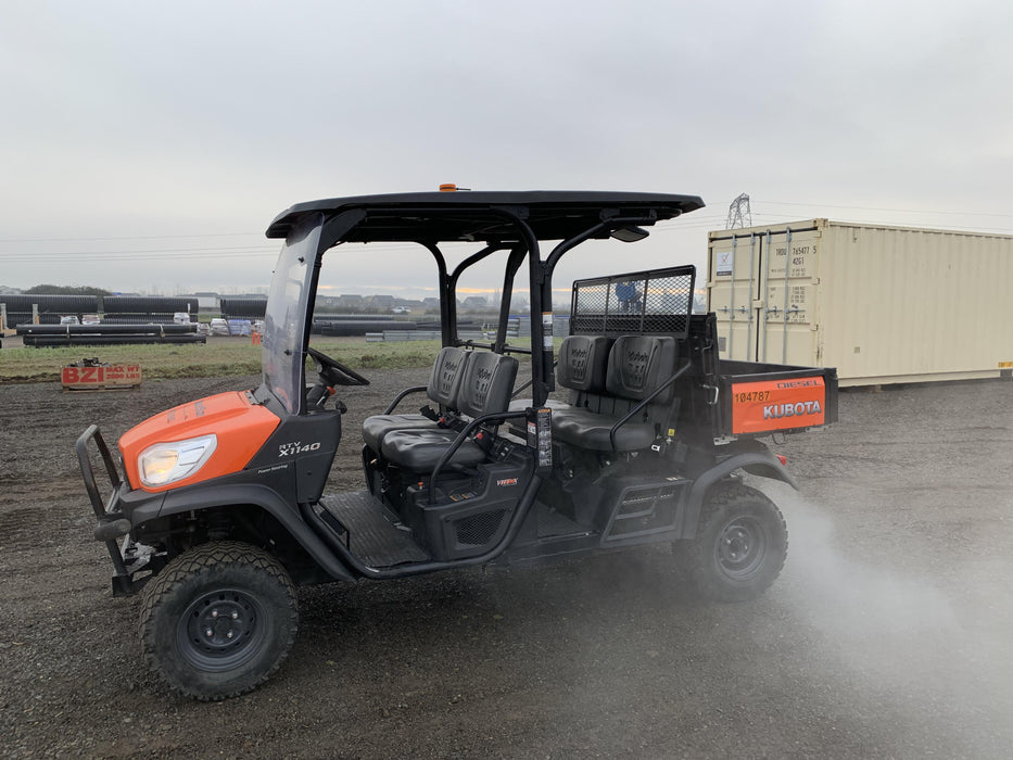 2020 Kubota RTV-X1140W-H 4WD utility cart -LED strobe -Windshield tempered glass -Plastic canopy -Wire harness kit -Backup alarm