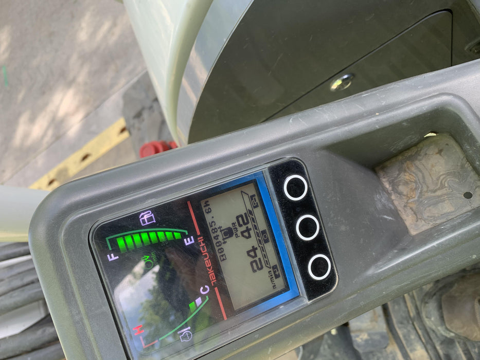 2019 Takeuchi TB260 Canopy, Standard Blade, Auxiliary hydraulics Manual QC, Hydraulic thumb, 12" ,18", 24" Bucket