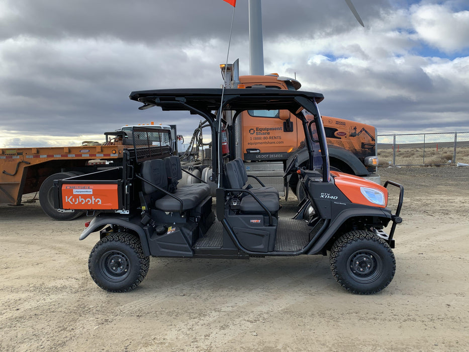 2022 Kubota RTV-X1140W-H Plastic Canopy, Windshield Acrylic Clear, LED Strobe Light, Wire Harness Kit, Back up Alarm
