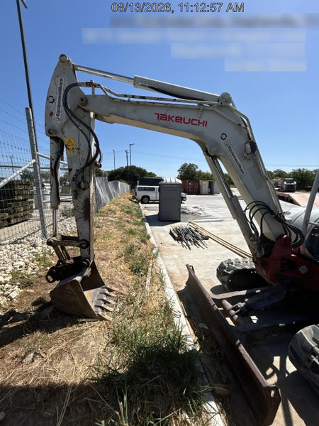 2019 Takeuchi TB260 Takeuchi TB260 Canopy w/Rubber Tracks, Auxiliary Hydraulics, Standard Blade, Manual QC