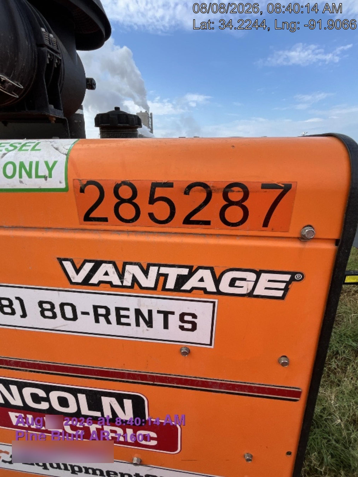 2022 Lincoln Electric Vantage 549X Crosslink Technology, Trailer Mounted, ES Decals, T3