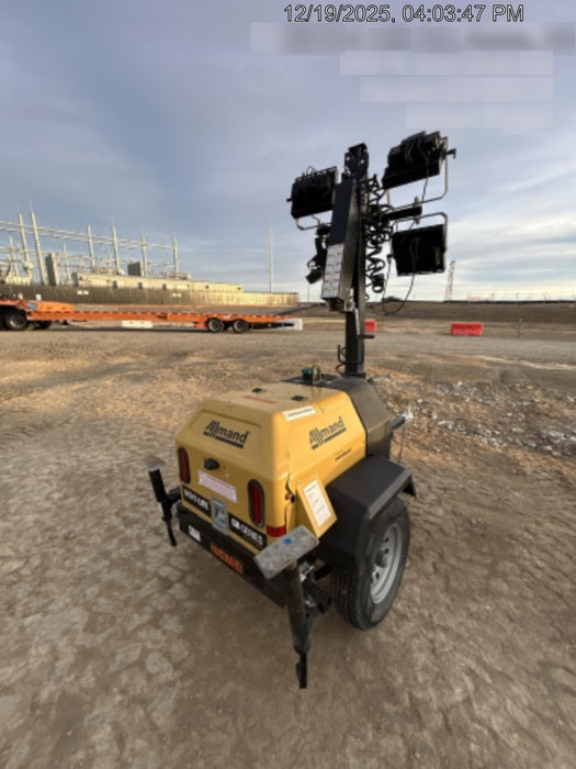 2022 Allmand NLV3GR (4) LED Light Fixture 350W, 23' Vertical Mast, 3kW Prime, Towable, ES Decals, T3