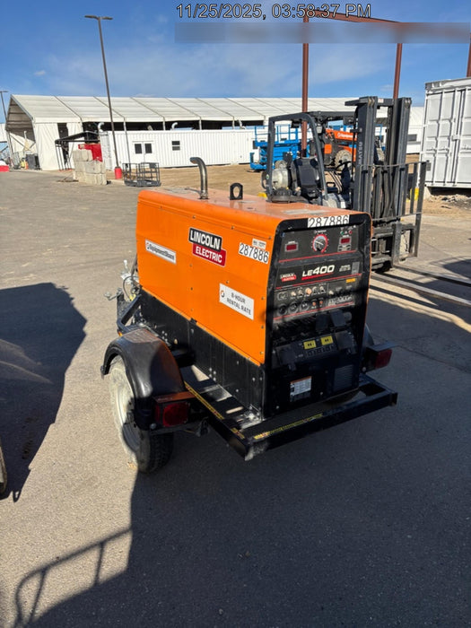 2023 Lincoln Electric LE400 Kubota V1505, Trlr, Cable Rack, Light Kit, ES Decals, T3