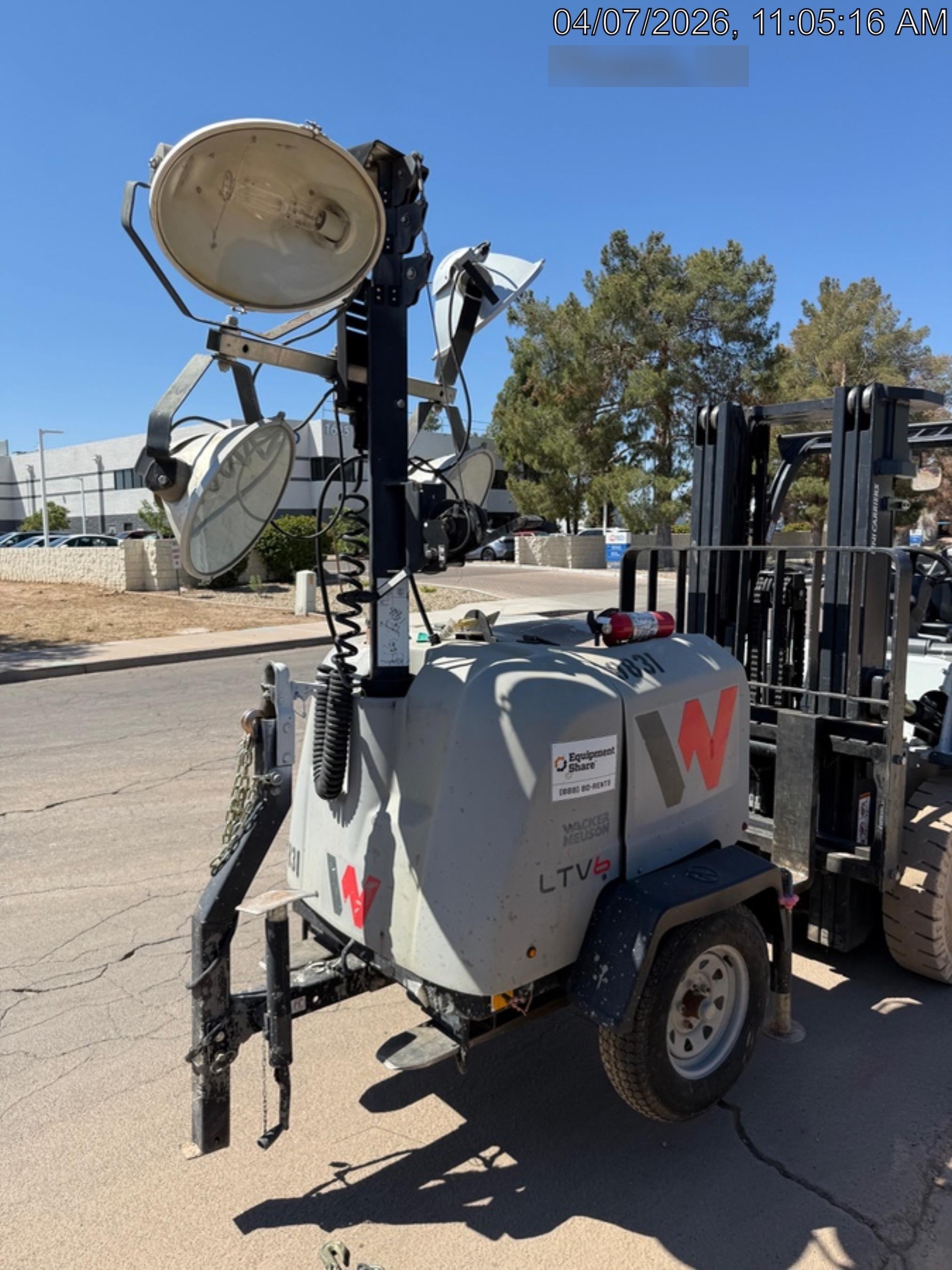 Wacker Neuson LTV6K-MH Wacker Neuson LTV6K Towable Light Tower