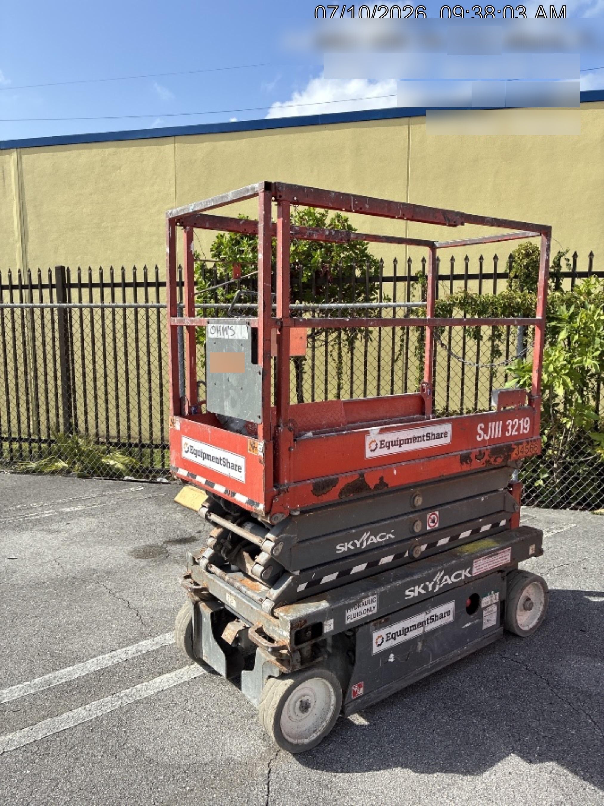 2019 Skyjack SJIII-3219 Standard w/Trojan Batteries