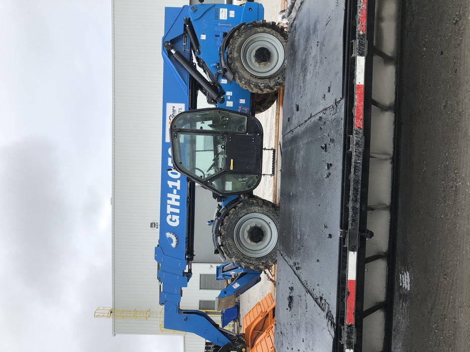 2019 Genie GTH-1056 Cab/Heat/AC, Solid RT Tires, LED Work Lights, Beacon 60" QA Carriage, 60" Forks