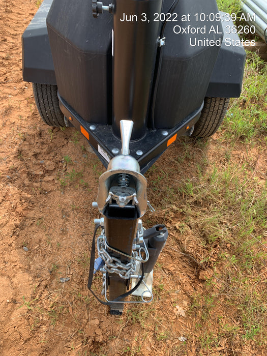 2022 Allmand NLV3GR (4) LED Light Fixture 350W, 23' Vertical Mast, 3kW Prime, Towable, Deep Sea L401, Leveling Jacks, Yanmar T4F 5.8hp