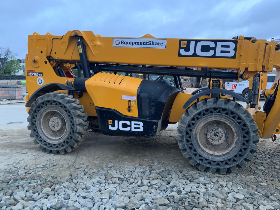 2020 JCB 512-56 Canopy, 74Hp, Solid Tires, Work Lights, Beacon, Aux Hydraulics, Back up Alarm, Lifting Eye, ES Decals