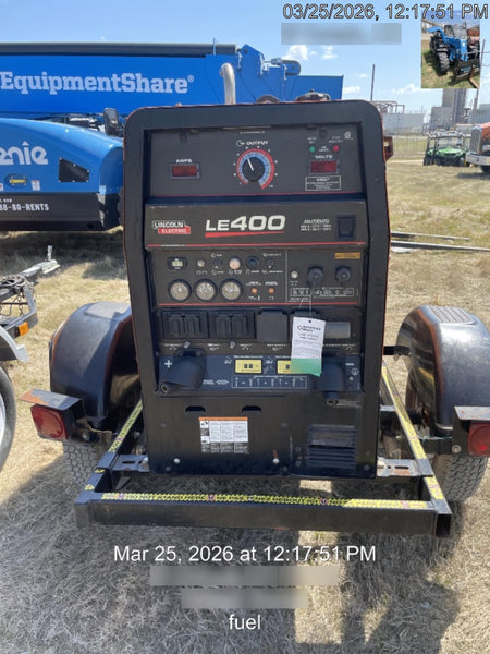 2022 Lincoln Electric LE400 Kubota V1505, Trlr, Cable Rack, Light Kit, ES Decals, T3