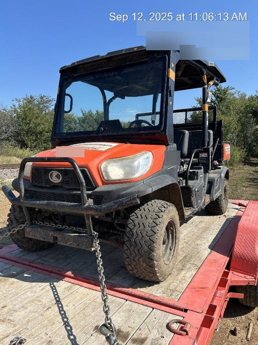 Kubota RTV-X1140W-H Kubota RTVX1140WH 4wd Utility Cart, LED Strobe, Windshield Tempered Glass, Pastic Canopy, Wire Harness Kit, Backup Alarm