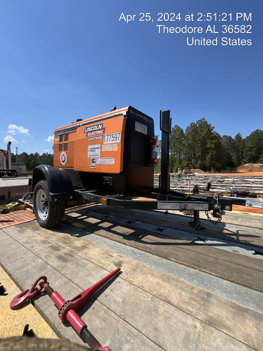 2021 Lincoln Electric Vantage 322 Vantage 322 Ready Pak 3 w/ Decals, ORANGE (includes trailer, cable rack, fender light kit) NO Telematics