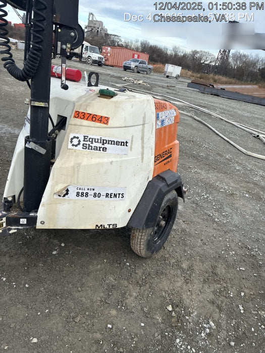 2023 Generac MLT2 Diesel, Flex Switch 120V Input, Powerzone Controller, (4) 320W LED Lights, 4kW Generator, 39.9 Gal Fuel Tank, 2" Ball, T3