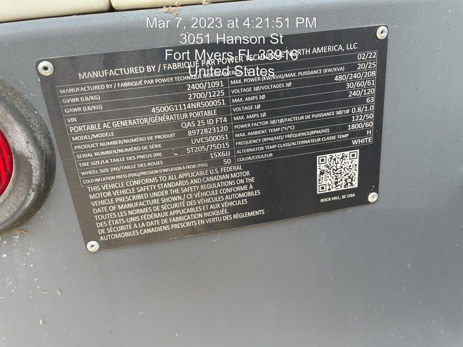 2022 ATLAS COPCO QAS25