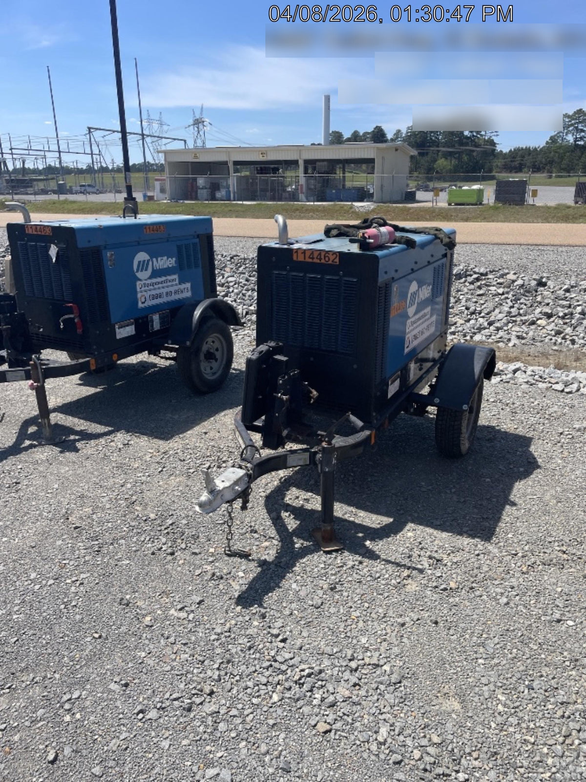 2020 Miller Electric BIG BLUE 400 Trailer Mounted Welder