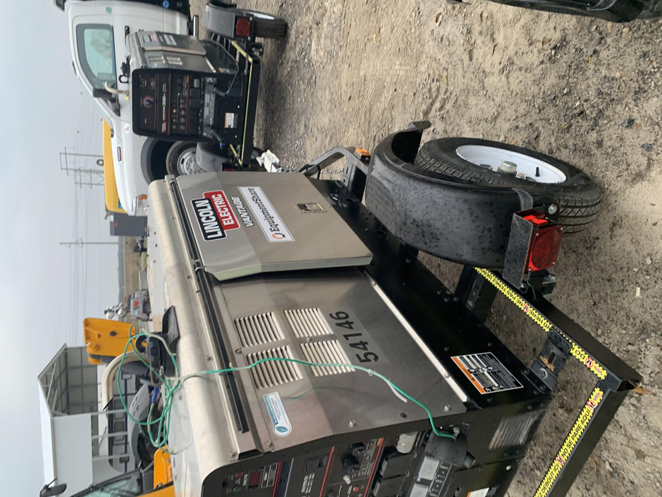 2019 Lincoln Electric Vantage 322 Welder Ready-Pak 3, Two wheel trailer, Fender and Light kit, Cable Rack