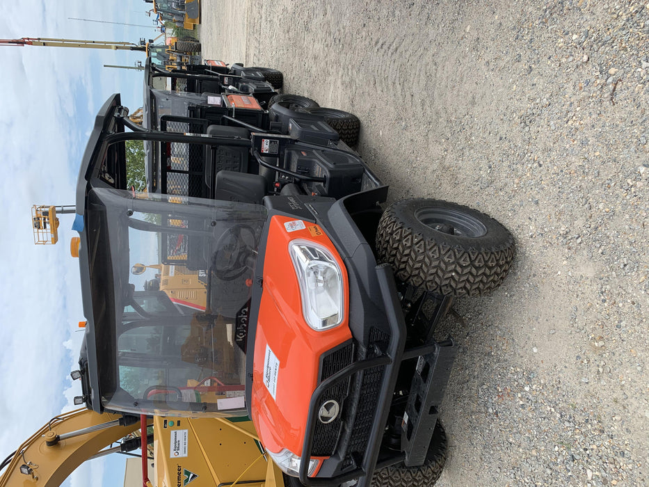 Kubota RTV-X1140W-H 4WD utility cart -LED strobe -Windshield tempered glass -Plastic canopy -Wire harness kit -Backup alarm