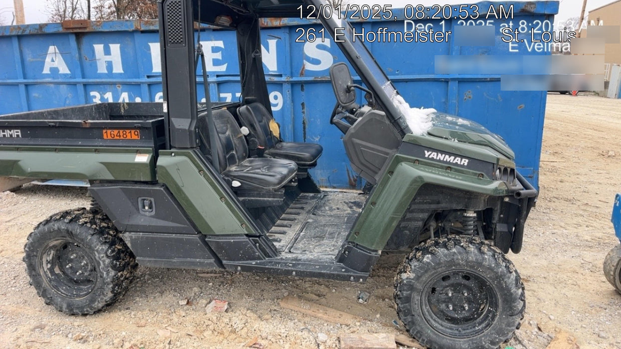 2021 Yanmar YU1000 Canopy, Steel Wheel, Poly WindShield, Beacon, Backup Alarm