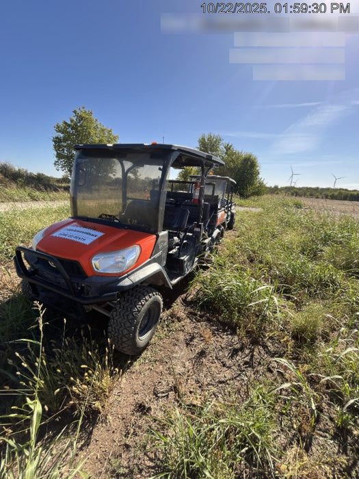 2021 Kubota RTV-X1140W-H Plastic Canopy, Windshield Acrylic Clear, LED Strobe Light, Wire Harness Kit, Back up Alarm