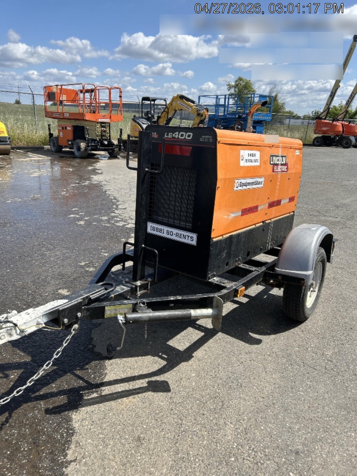 2022 Lincoln Electric LE400 Kubota V1505, Trlr, Cable Rack, Light Kit, ES Decals, T3