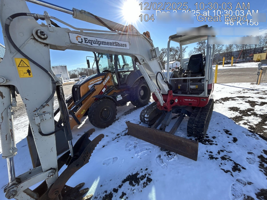 2019 Takeuchi TB240 Takeuchi TB240 Canopy w/Rubber Tracks, Auxiliary Hydraulics, Manual QC, Hydraulic Thumb, 12/18/24" Buckets