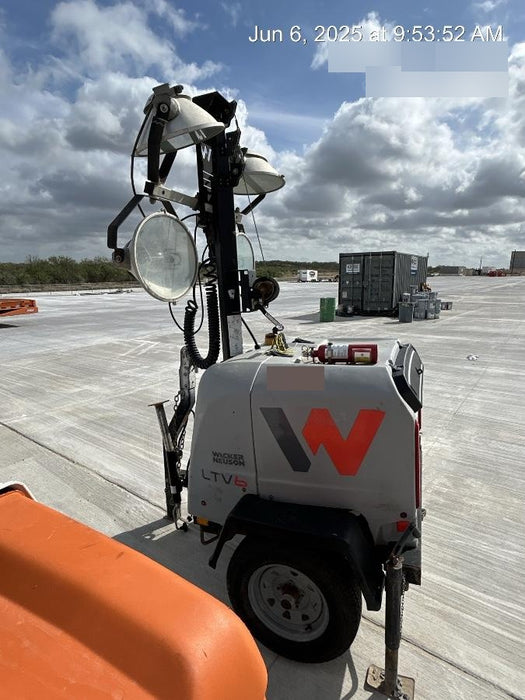 2019 Wacker Neuson LTV6L-MH Mobile Light Tower w/Fuel Level Sensor Installed