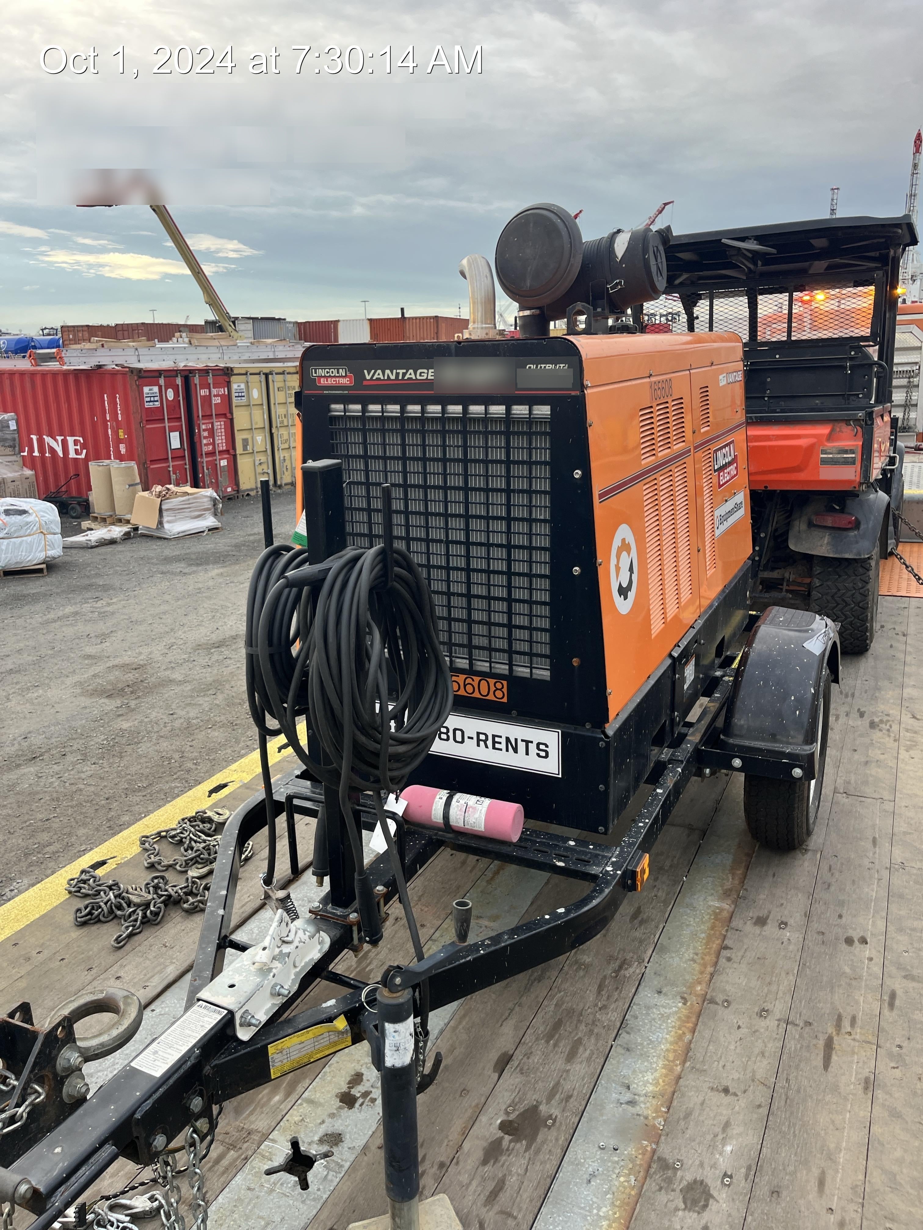2021 Lincoln Electric Vantage 549X Ready Pak 3, ORANGE (includes trailer, cable rack, fender light kit)