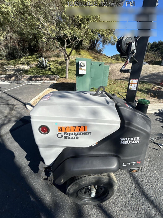 2024 Wacker Neuson LTT4 Diesel, Kohler KDW702, Deep Sea Controller, Auto Start, LED 320W, Bypass Outlet, T3