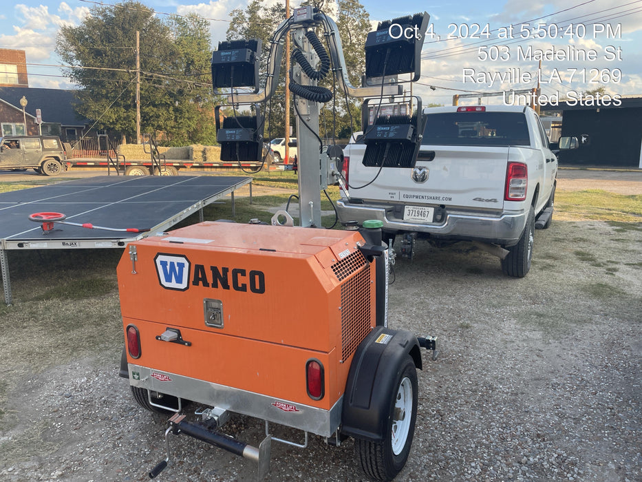 2024 Wanco WLTT-4MM4K Diesel, Deep Sea Controller, Shore Power Plug, Auto Start, (4) 350W LED Floodlights, 4kW Generator, 60 Gal Fuel Tank, 2" Ball, T3