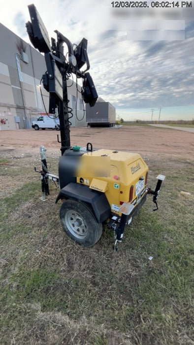 2022 Allmand NLV3GR (4) LED Light Fixture 350W, 23' Vertical Mast, 3kW Prime, Towable, ES Decals, T3